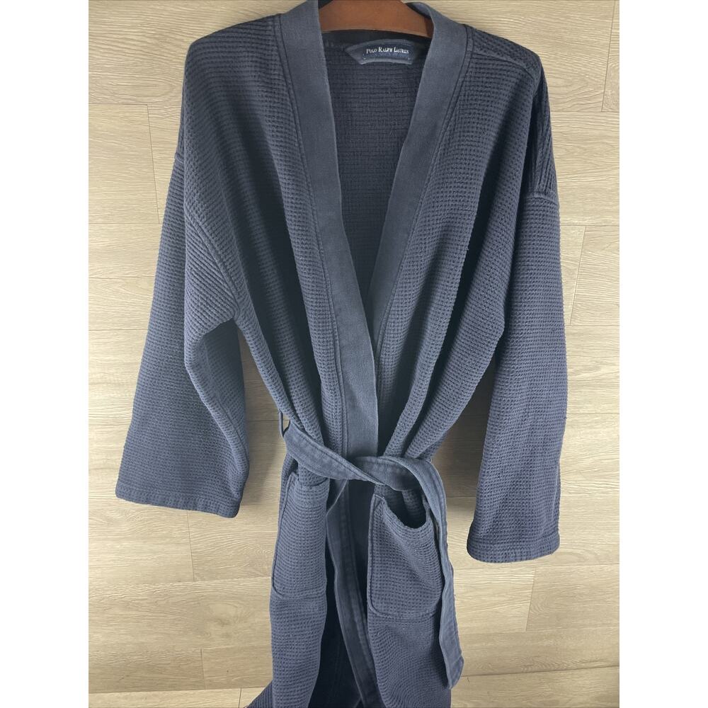 Ralph Lauren Loungewear Robe With Pockets and Belt Men L/XL Blue